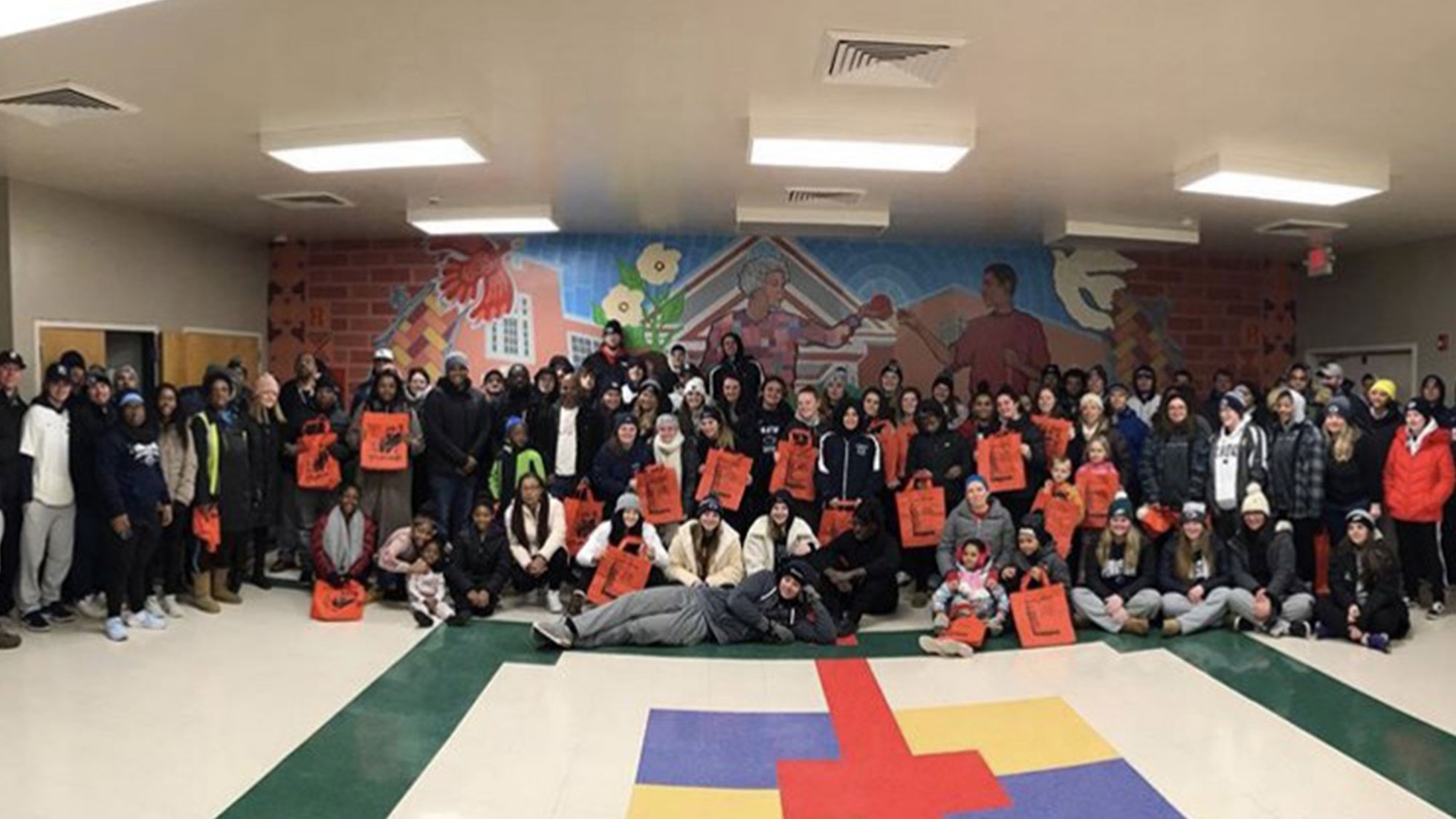 Penn State Brandywine student-athletes at Bag It Chester on Martin Luther King Day