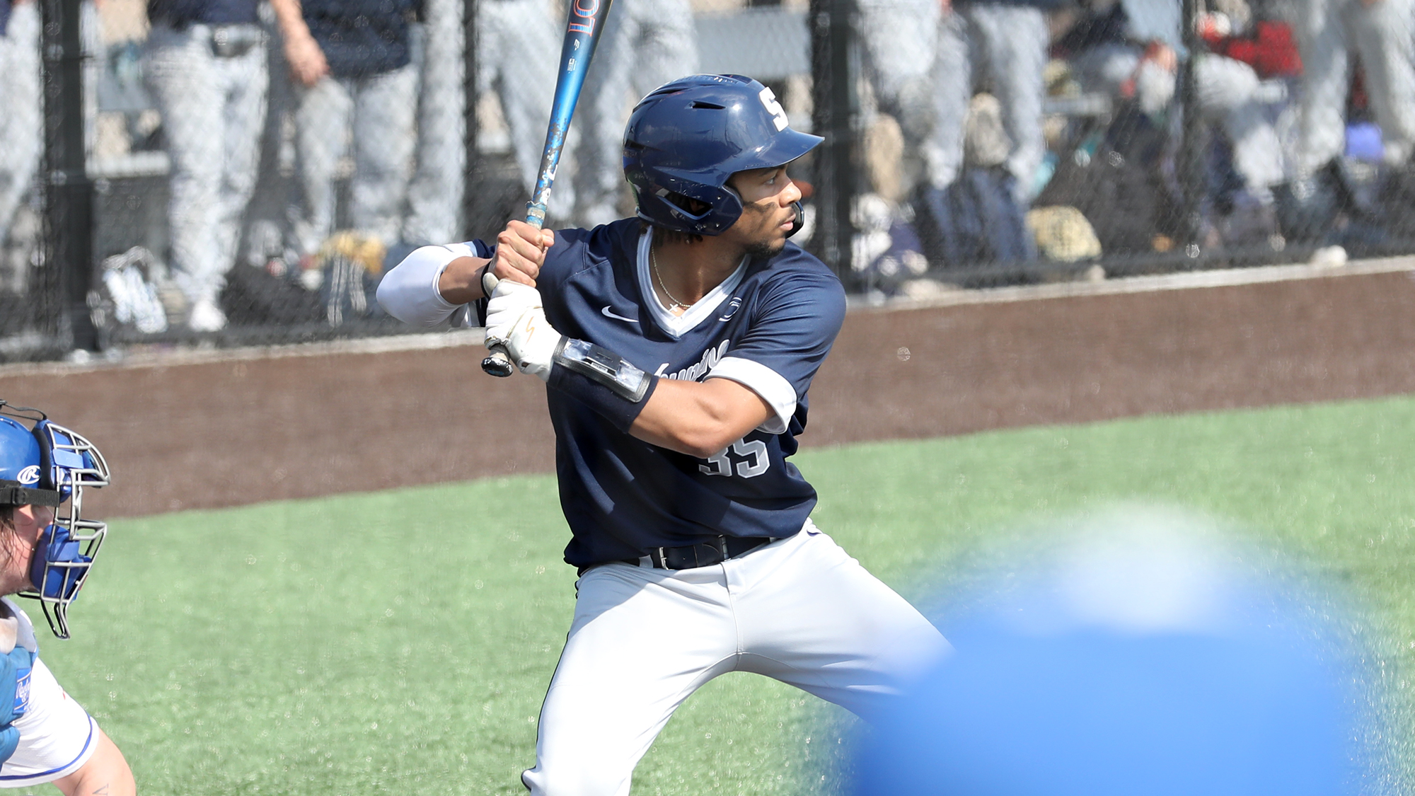 Baseball player ready to hit