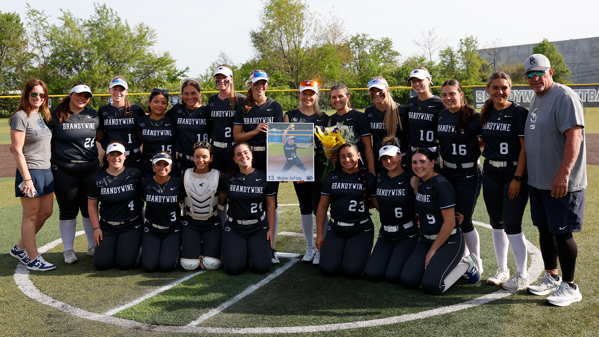 Maddie DeFazio was honored by her team on Senior Day